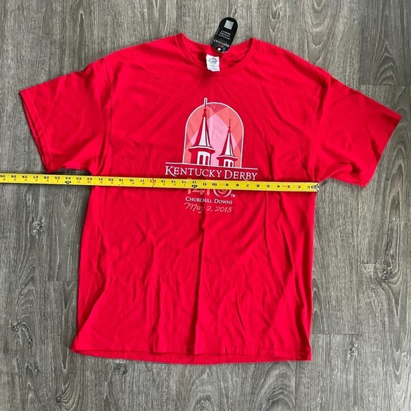 Official Kentucky‎ Derby 141 Red Event Logo T-Shirt 2015 - New With Tags! - Picture 5 of 5